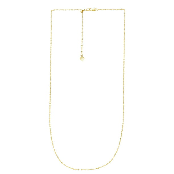 14K Yellow Gold Mansion Pendant on an Adjustable 14K Yellow Gold Chain Necklace 